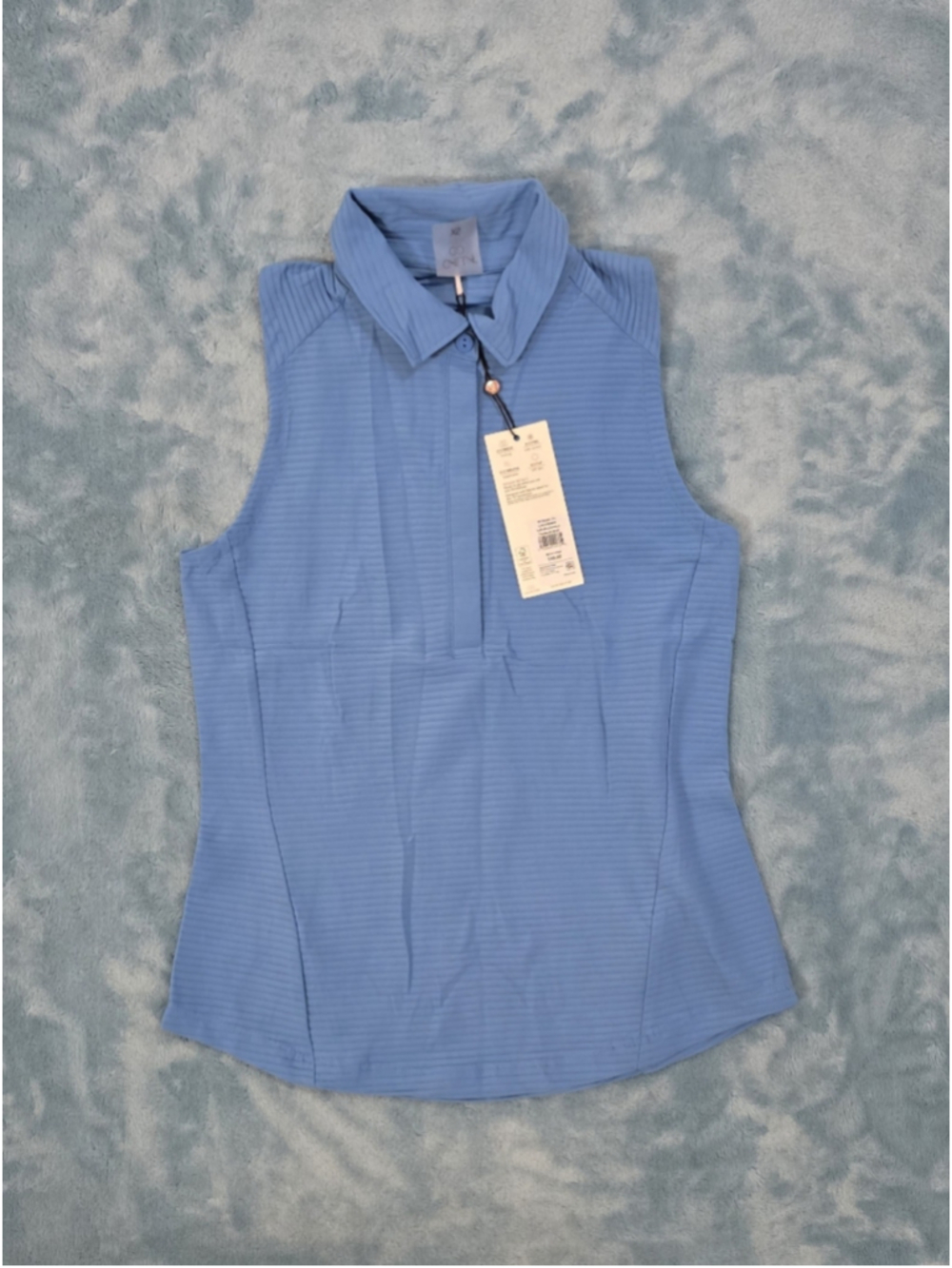Women's CALIA Sleeveless Polo Shirt XS Tranquil Blue
